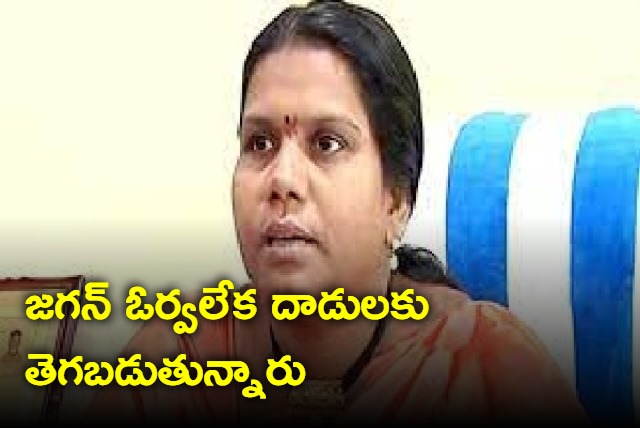 Peethala Sujatha fires on Jagan