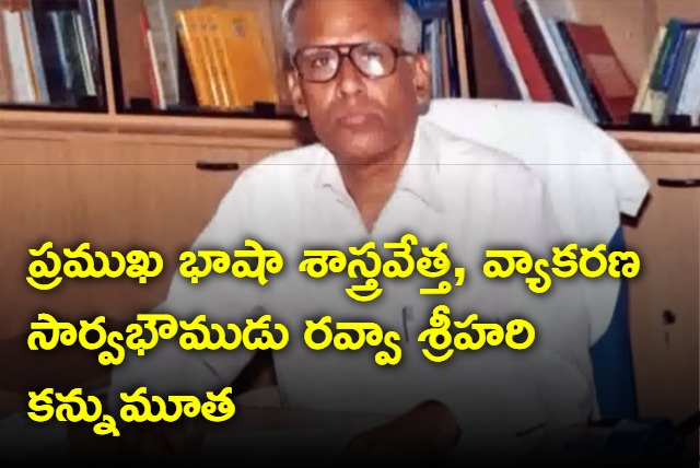 Telugu Literary Eminent Person prof Ravva Srihari No More