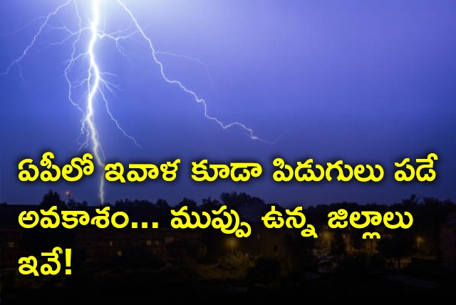 Thunder bolt warning for AP districts 