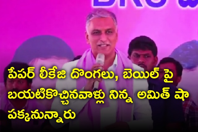 Harish Rao criticizes Amith Shah and Telangana BJP leaders 