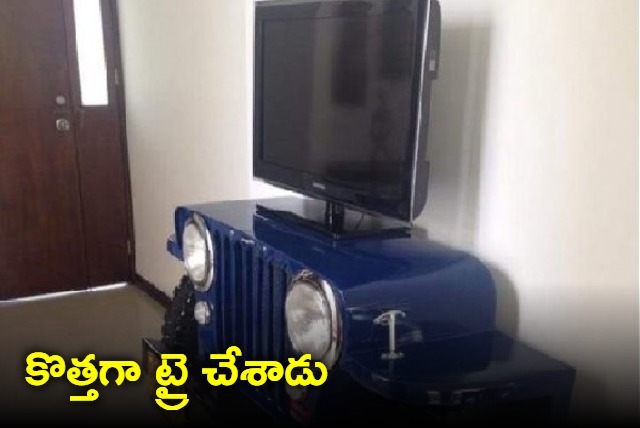 Man Uses Mahindra SUV Cut Out As TV Stand At Home Anand Mahindra Is Flattered