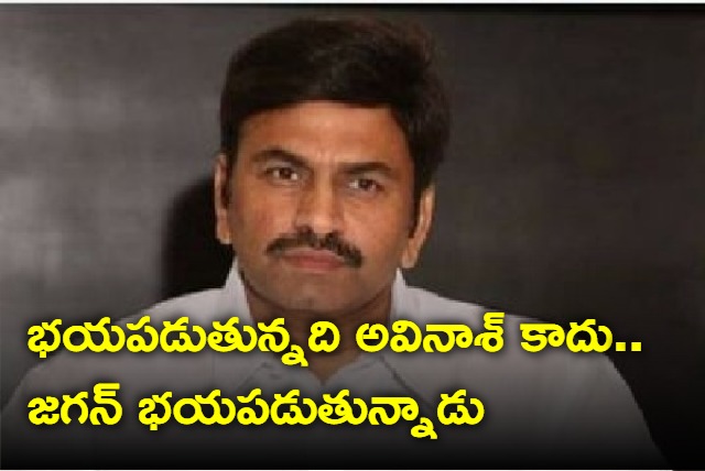 Jagan is afraid not Avinash Reddy says Raghu Rama Krishna Raju