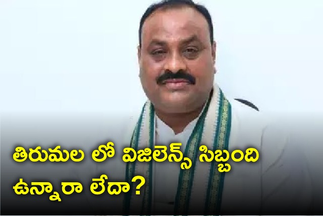 Atchannaidu questions a jeep in Tirumala campaigning with YCP flag