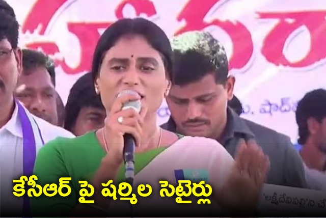 sharmila satires on CM KCR