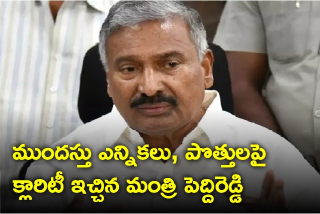 ap minister peddireddy clarity on early elections