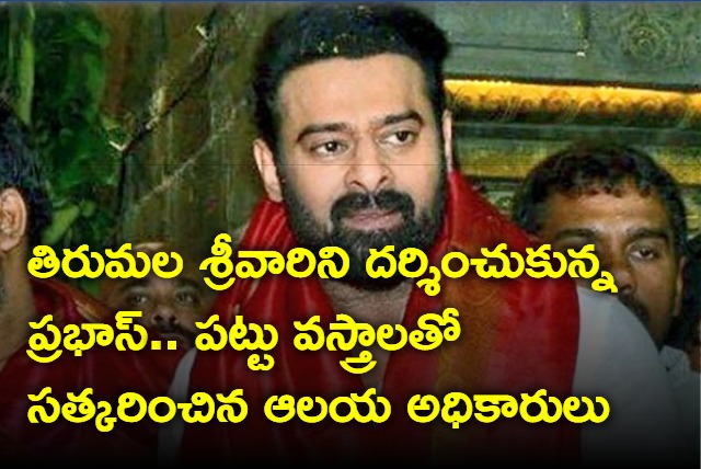 Tollywood Actor Prabhas Visits Tirumala Lord Venkanna