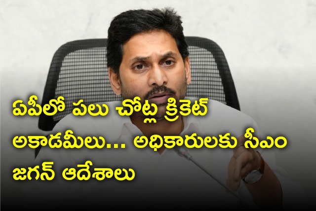 CM Jagan directs officials to establish cricket academies in state 