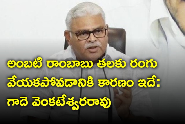 Ambati Rambabu not dying his hair to look as senior says Gade Venkateswar Rao