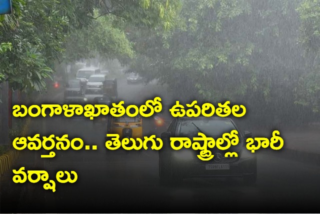 Chance to Heavy Rains in Andhra Pradesh and Telangana