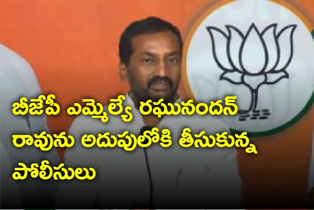 Police arrested BJP MLA Raghunandan Rao