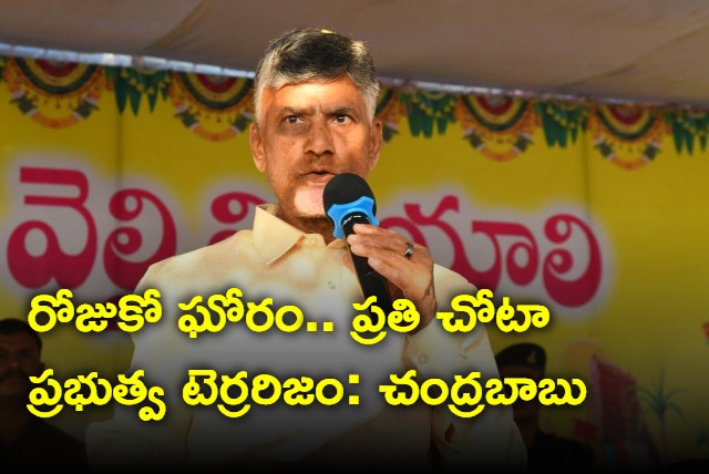 tdp chief chandrababu naidu fires on ycp government