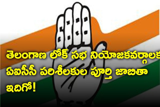 AICC appoints Lok Sabha constituencies observers for Telangana