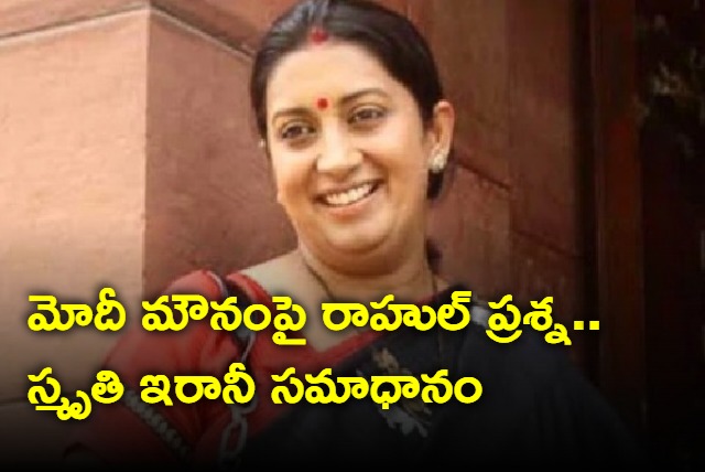 Smriti Irani answer to Rahul gandhi question to Modi