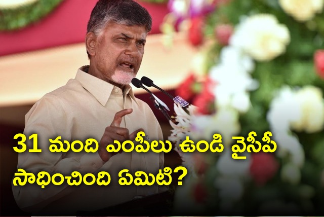 Chandrababu slams YCP MPs