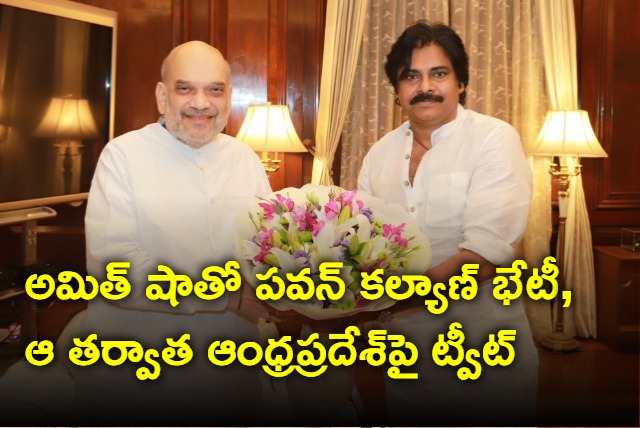 Janasena chief meets Amit Shah