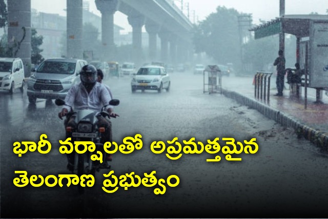 Telangana govt alert as heavy rains lashing the state 