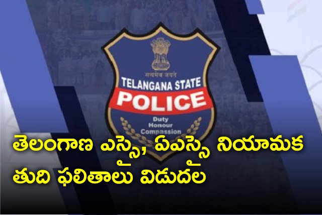 Telangana Police recruitment final results released 