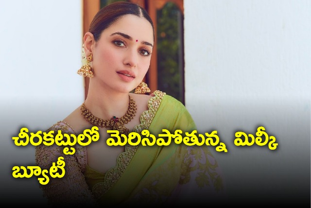 Tamannaah Bhatia latest photo shoot in sary