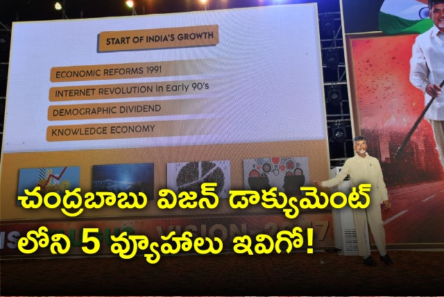 These are the 5 strategies by Chandrababu vision document 2047