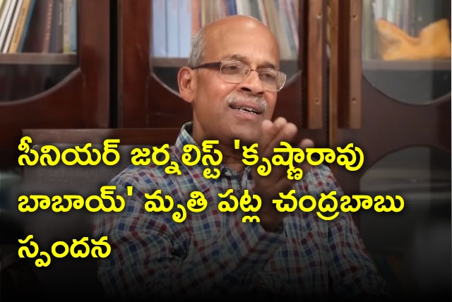 Chandrababu responds on senior journalist Krishna Rao death