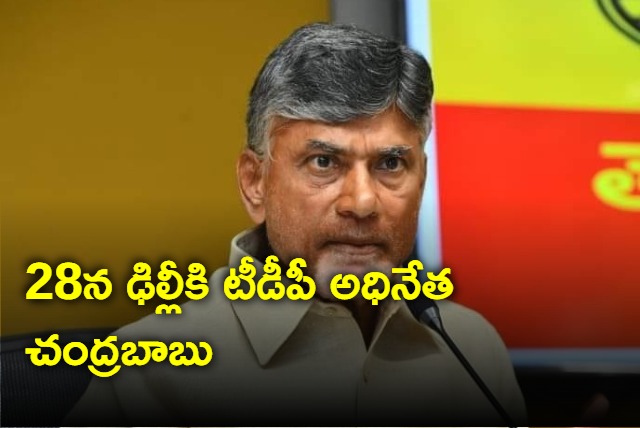 chandrababu will go to delhi on 28th of this month