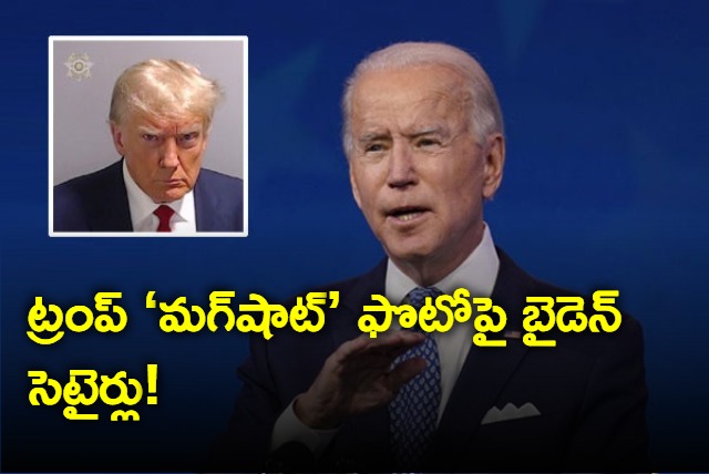 joe biden says trump was handsome guy on his mug shot