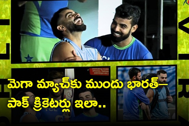  Virat Kohli and Rohit Sharma meet Pakistan players on the eve of Asia Cup clash