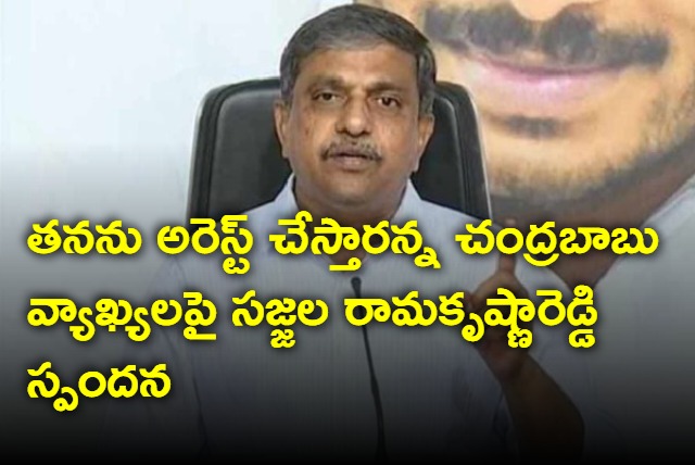 Sajjala Ramakrishna Reddy on Chandrababu arrest comments