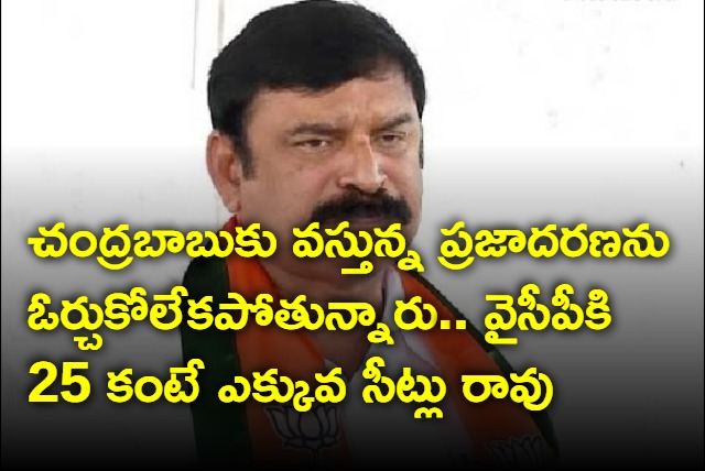 YSRCP will not get more than 25 seats in next elections says Vishnu Kumar Raju