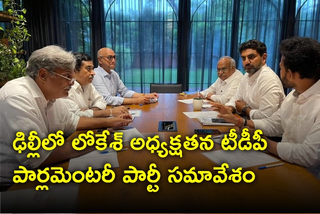 Lokesh held TDP Parliamentary party meet in Delhi