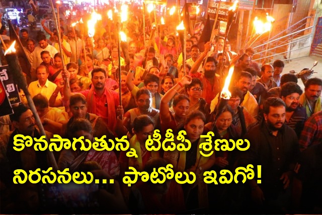 TDP cadre continues protests in state