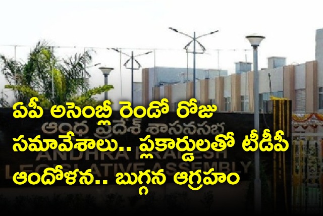 TDP protests in AP Assembly