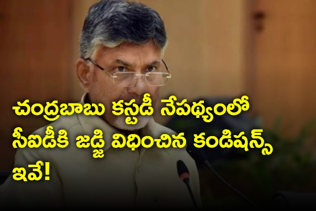 ACB Court conditions to CID for Chandrababu custody