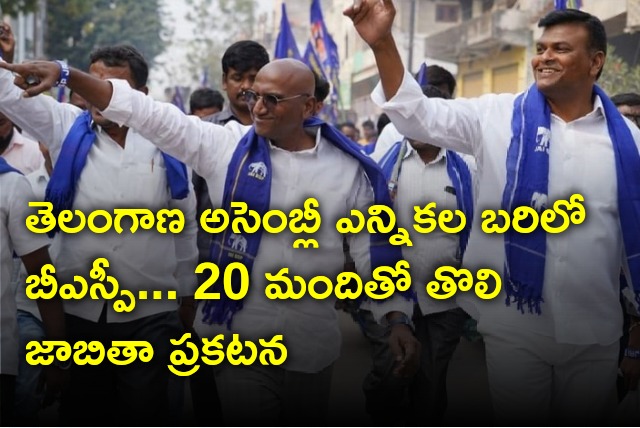 BSP announces first list for Telangana assembly elections