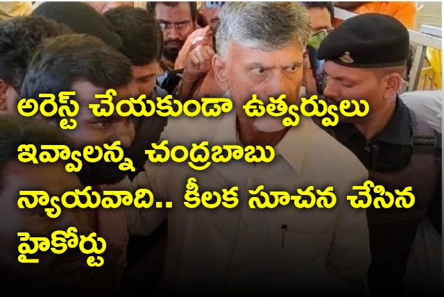 AP High Court key suggestion to Govt in Chandrababu bail plea hearing