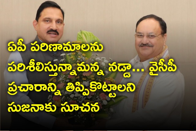 Sujana Choudhary talks about ap politics with jp nadda