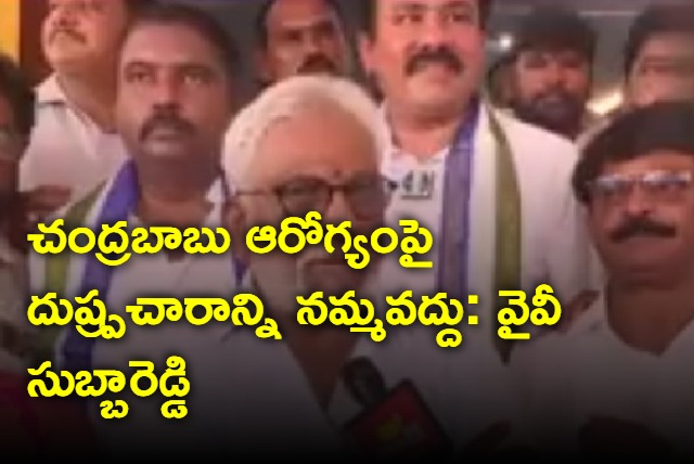 YV SUbbareddy on chandrababu Naidu health condition