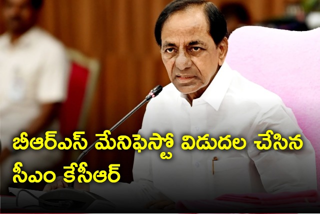 CM KCR announces BRS Manifesto for assembly elections