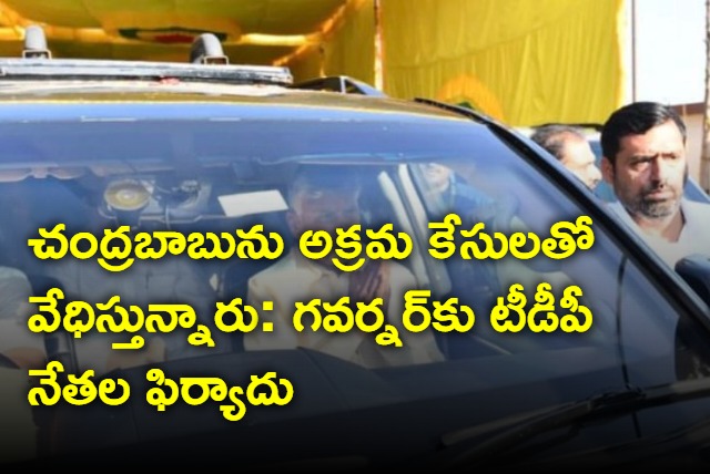 TDP leaders complaint agains ycp government over chandrababu arrest