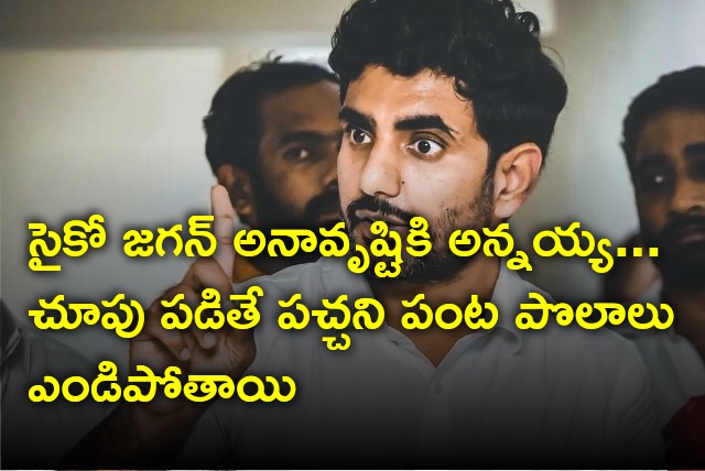 Nara Lokesh criticises CM Jagan over drought