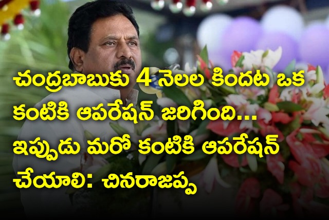 China Rajappa concerns Chandrababu eye health