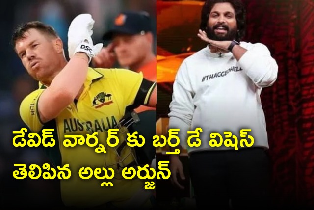 Allu Arjun wishes David Warner on his birthday