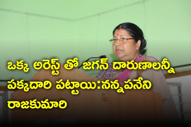 Nannapaneni Rajakumari fires on Jagan