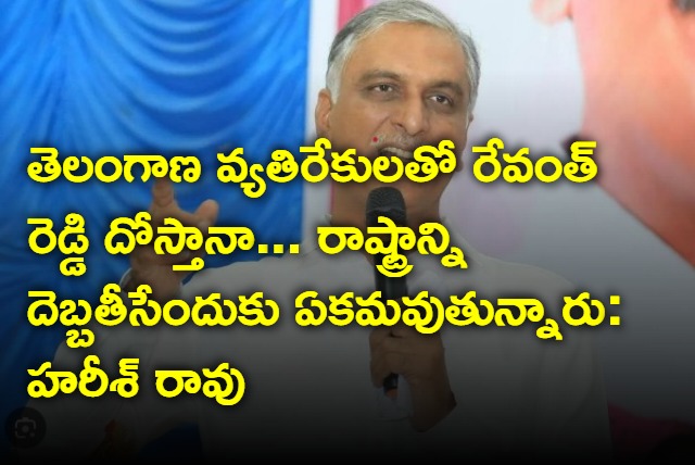 Harish Rao slams Revanth Reddy