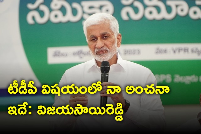 Vijayasai Reddy comments on TDP future