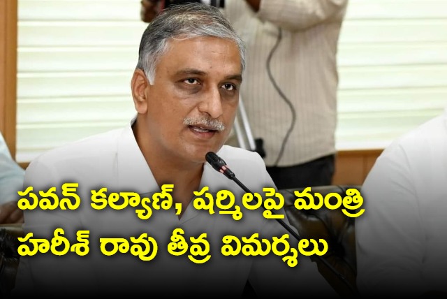 Minister Harish Rao comments on Pawan and Sharmila