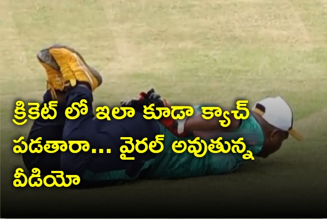 Most different and funny catch in cricket