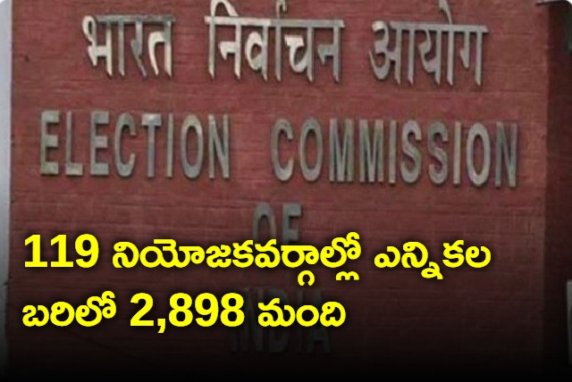 2898 candidates will contest in telangana election