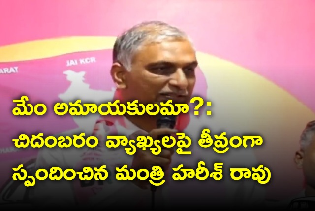 Minister Harish Rao comments on chidambaram