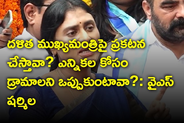 YS Sharmila tweet on CM KCR about Dalit CM